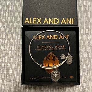 Alex and Ani Crystal Dove Bangle